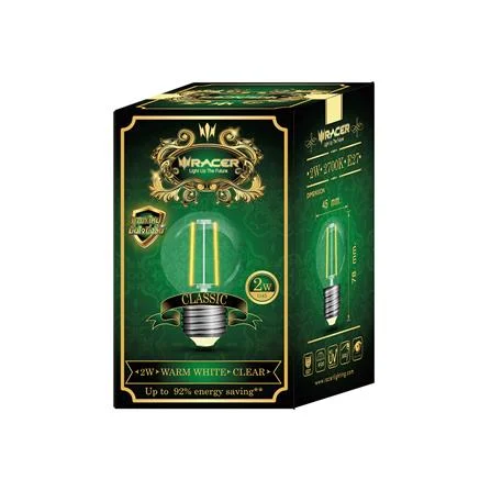 หลอด LED RACER G45 FILAMENT CLEAR 2 วัตต์ WARMWHITE E27